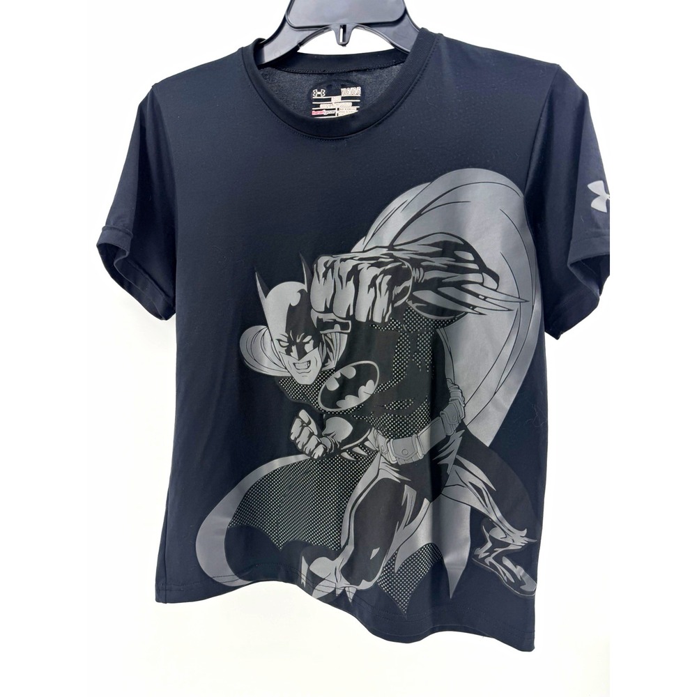 Under Armour HeatGear Batman Graphic Crew Neck Loose Short Sleeve T-Shirt YLG